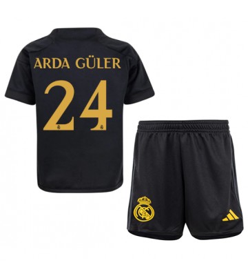 Real Madrid Arda Guler #24 Koszulka Trzecich Dziecięca 2023-24 Krótki Rękaw (+ Krótkie spodenki)
